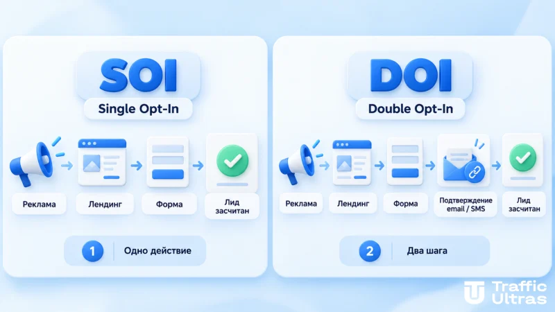 Сравнение SOI и DOI: путь пользователя от рекламы до засчитанного лида