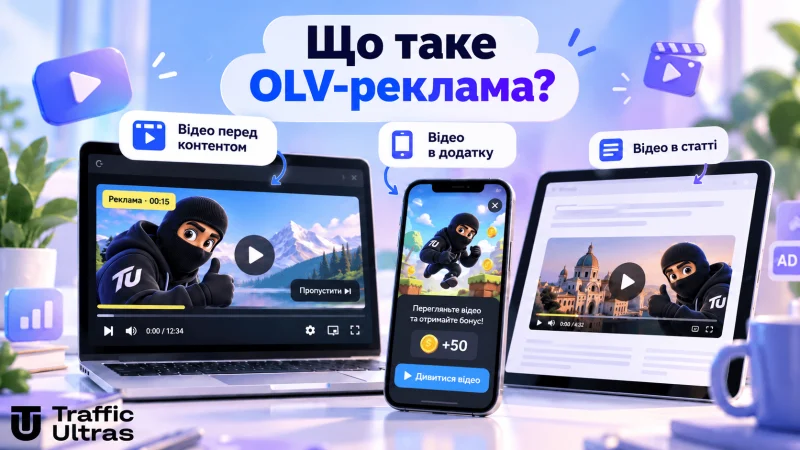 Що таке OLV-реклама: відео перед контентом, у застосунку та всередині статті