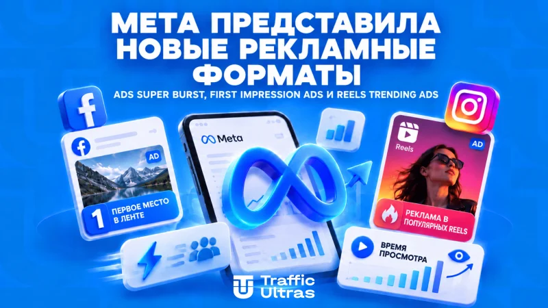 Meta представила новые рекламные форматы: эксклюзивные показы, первое место в Facebook и обновления Reels