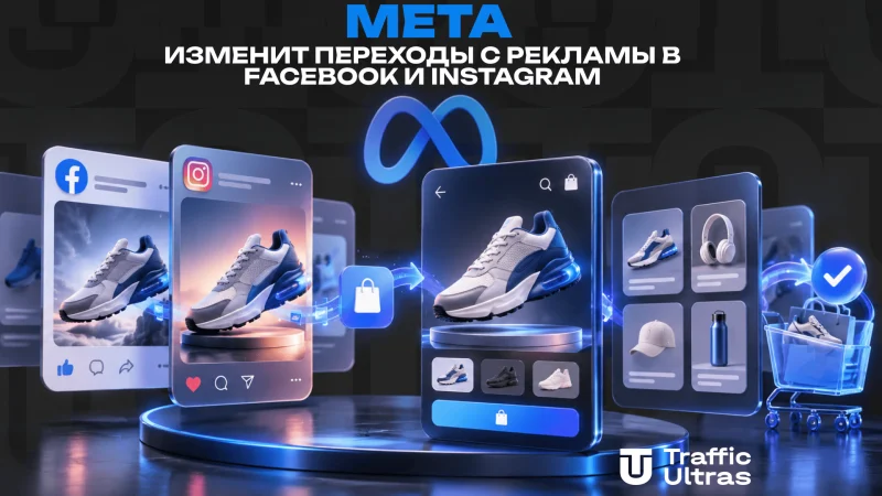 Meta изменит переходы с рекламы в Facebook и Instagram: с 28 октября пользователи могут попадать на страницу товаров вместо сайта